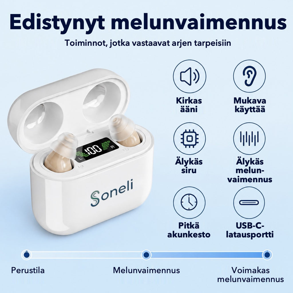 Ladattava ja huomaamaton äänenvahvistin